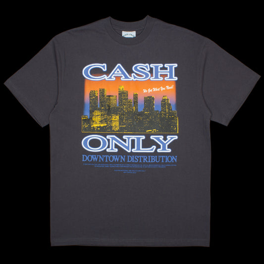 Cash Only City T-Shirt  Charcoal