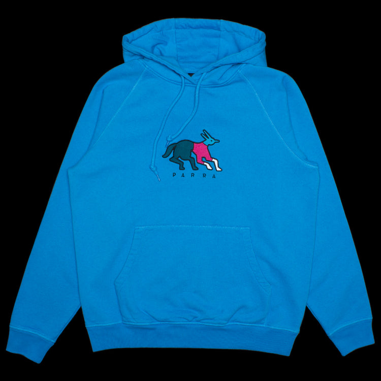 by Parra Anxious Dog Hooded Sweatshirt Greek Blue