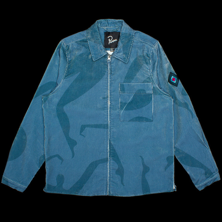 by Parra Army Dreamers Woven Shirt Jacket  Blue Grey