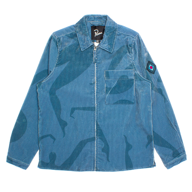 by Parra Army Dreamers Woven Shirt Jacket  Blue Grey