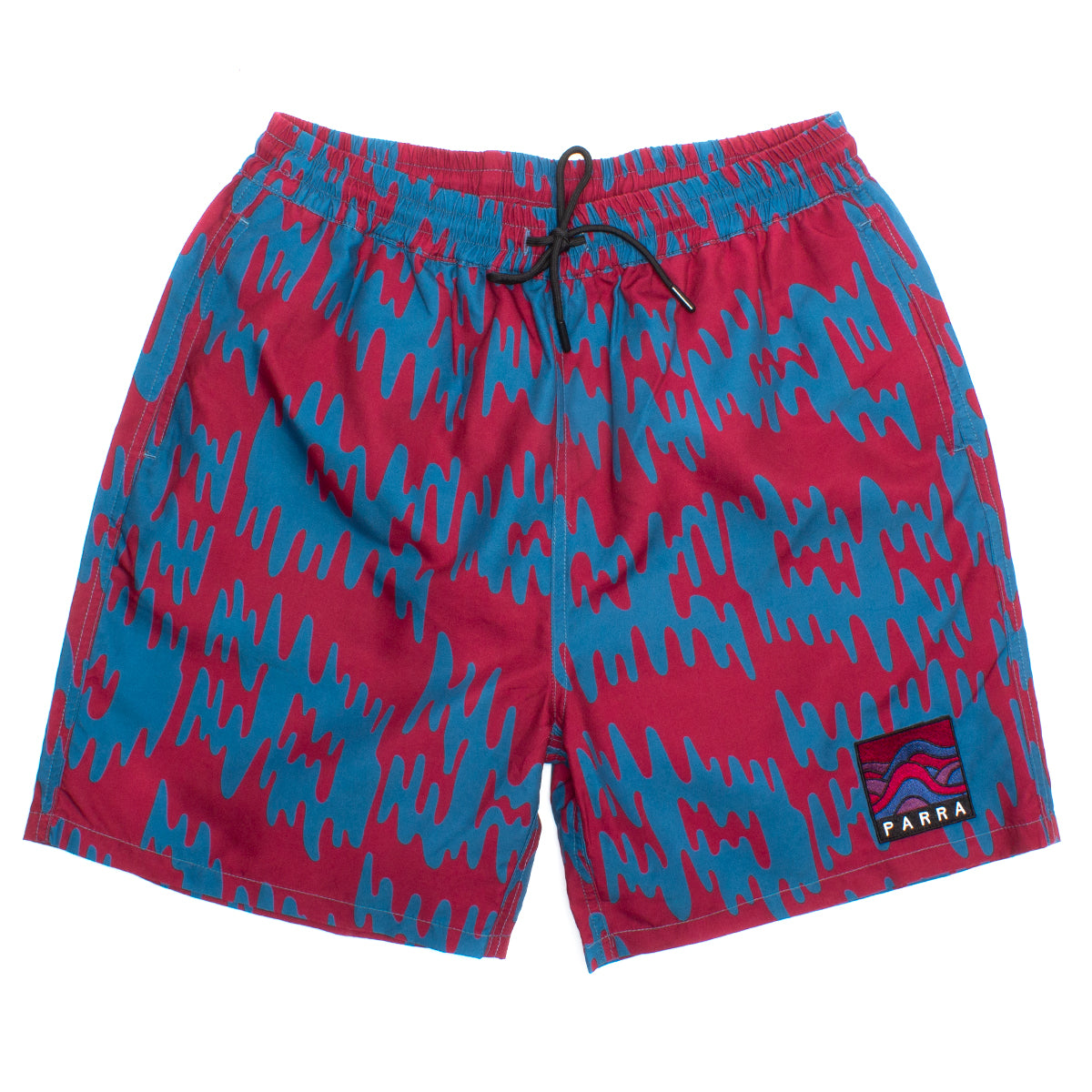 by Parra Tremor Pattern Swim Shorts Deep Red