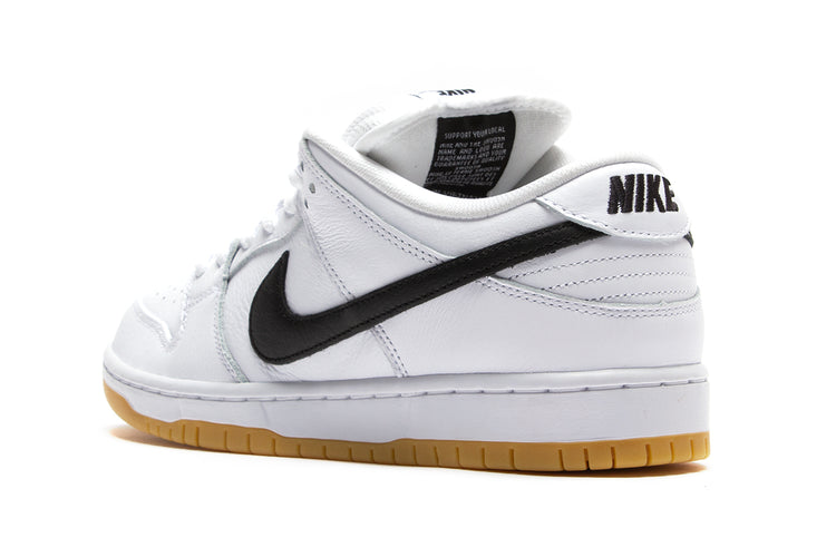 Nike SB Dunk Low Pro ISO  White / Black / Gum Light Brown