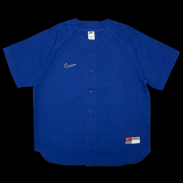 NIKE NIKE SB DEEP ROYAL BLUE/WHITE SKATE BASEBALL JERSEY