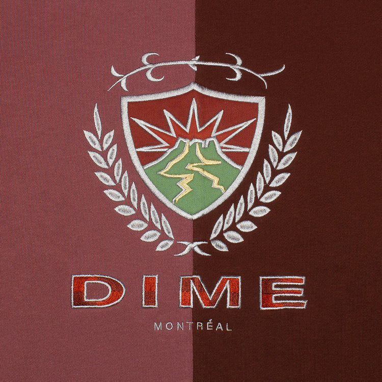 Dime Split Crest Crewneck Maroon