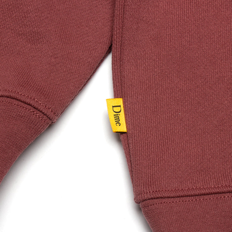 Dime Split Crest Crewneck Maroon