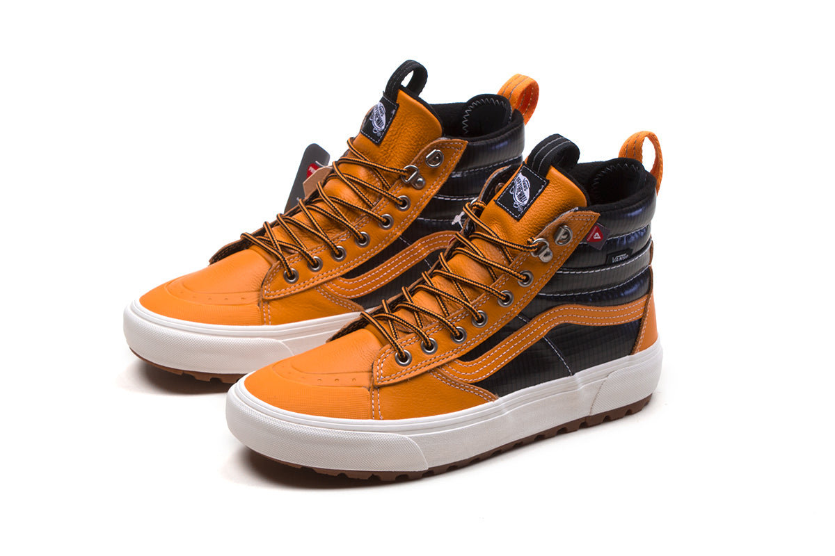 Vans Sk8-Hi MTE Orange Black Leather Ripstop Primaloft 