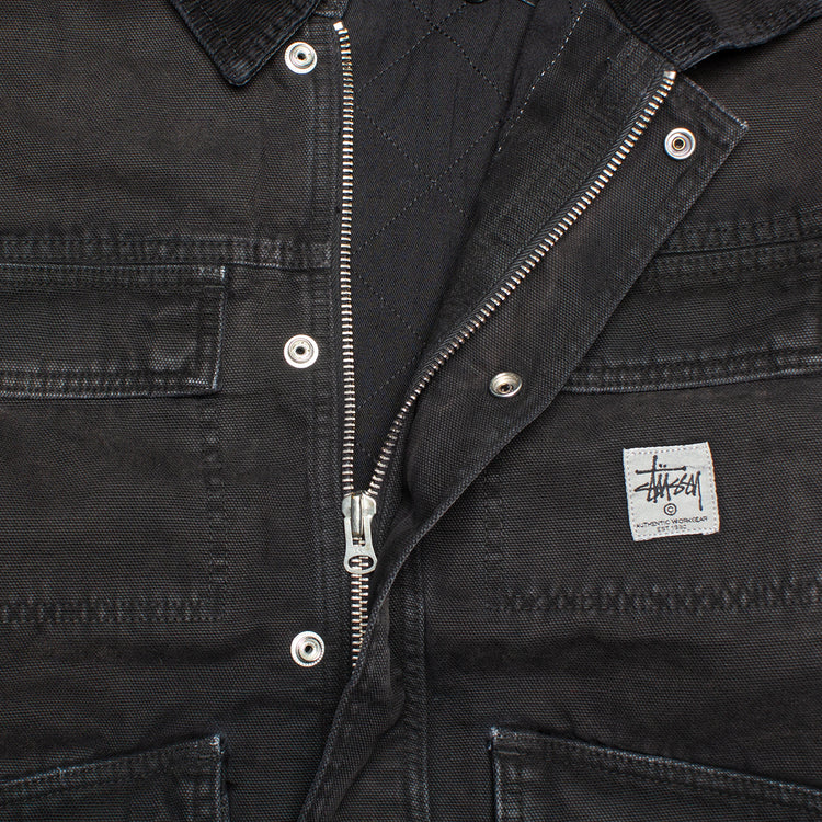 Stussy Washed Canvas Shop Jacket : Black