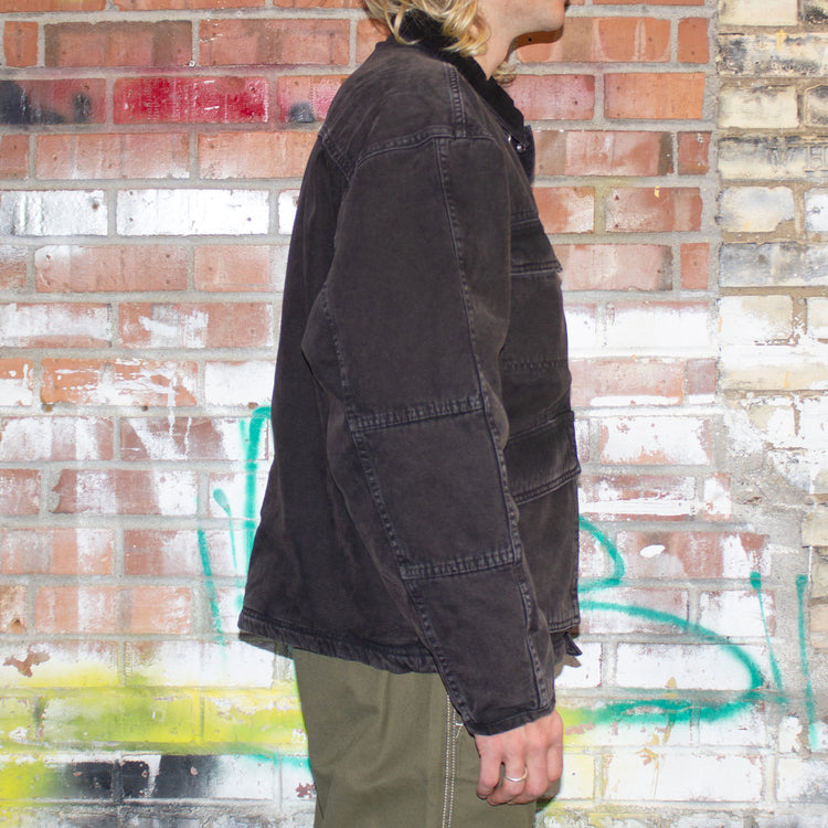 Stussy Washed Canvas Shop Jacket : Black