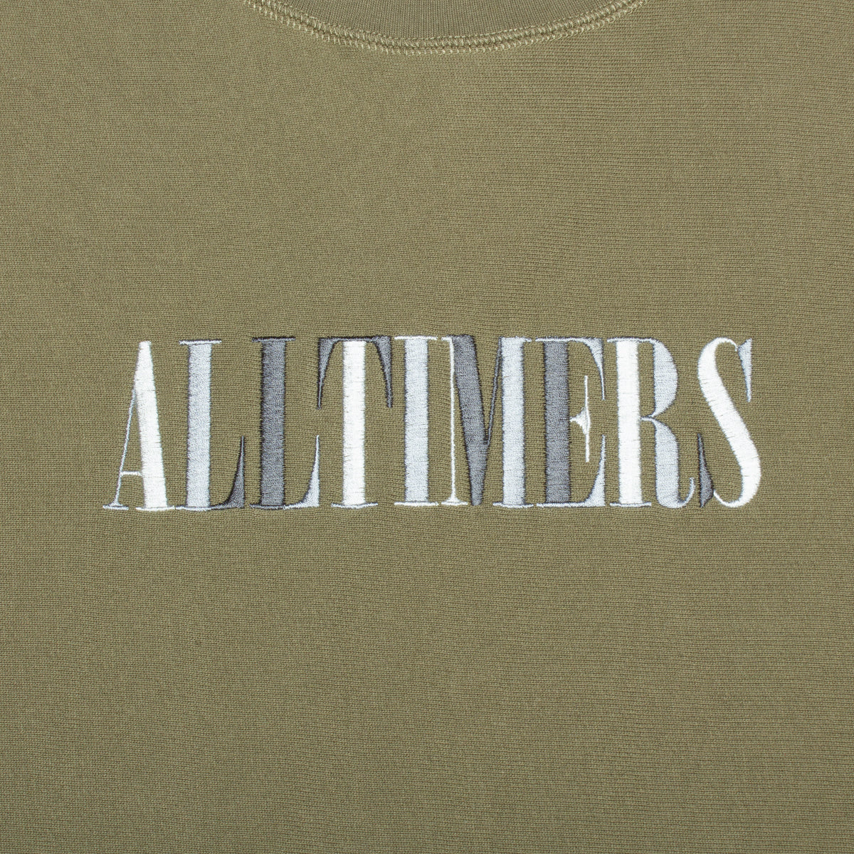 Alltimers Midtown Embroidered Heavyweight Crew Olive
