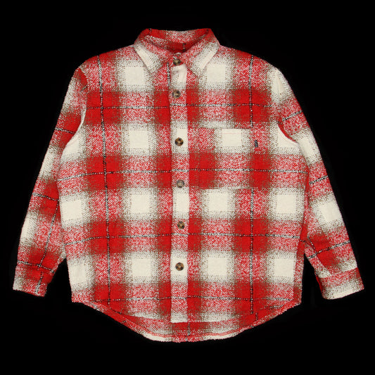 Fucking Awesome Heavy Flannel Overshirt : Red / White