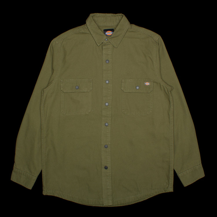 Dickies Duck Flannel-Lined Shirt Military Green
