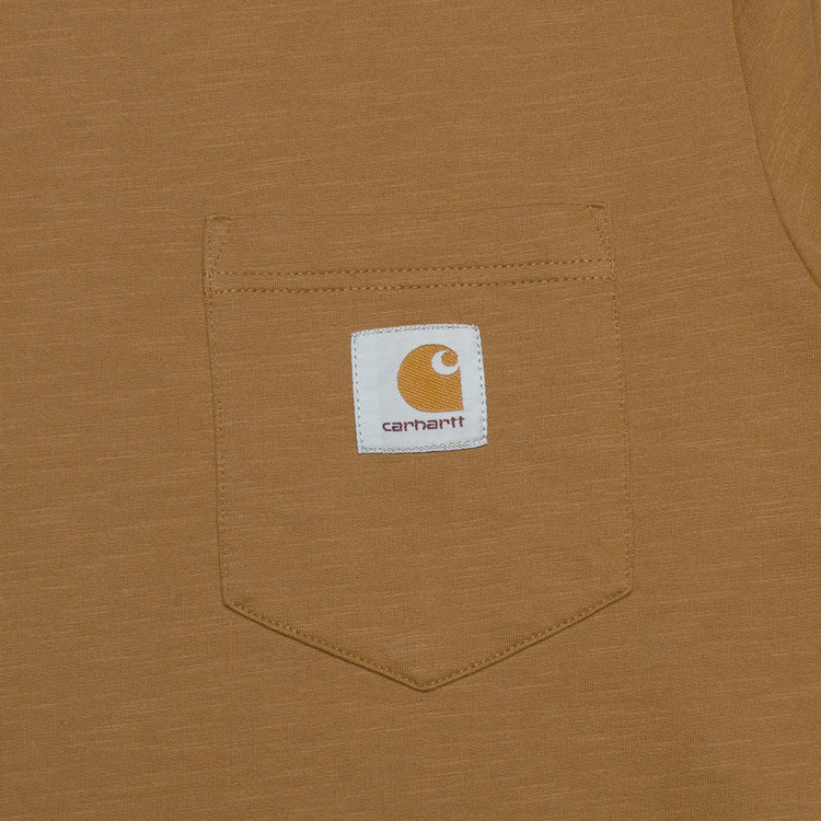 Carhartt WIP x Quartersnacks Slub Yarn L/S Pocket T-Shirt Hamilton Brown