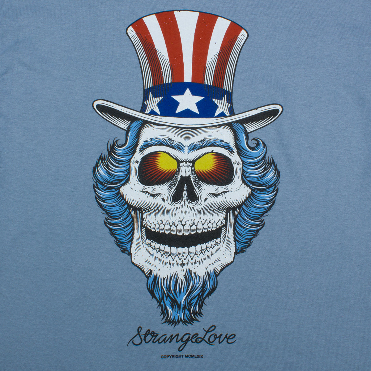 Grateful Dead / U.S. Blues / Uncle Sam Skeleton T-Shirt White / S