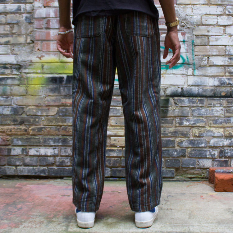 Wool Stripe Relaxed Pant