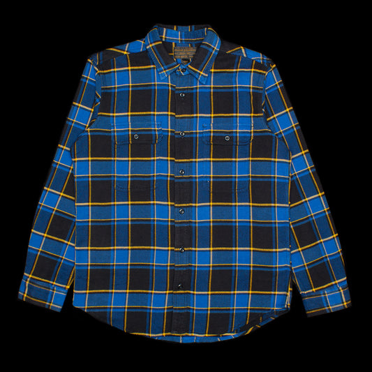 Filson Vintage Flannel Work Shirt : Cobalt / Black Plaid