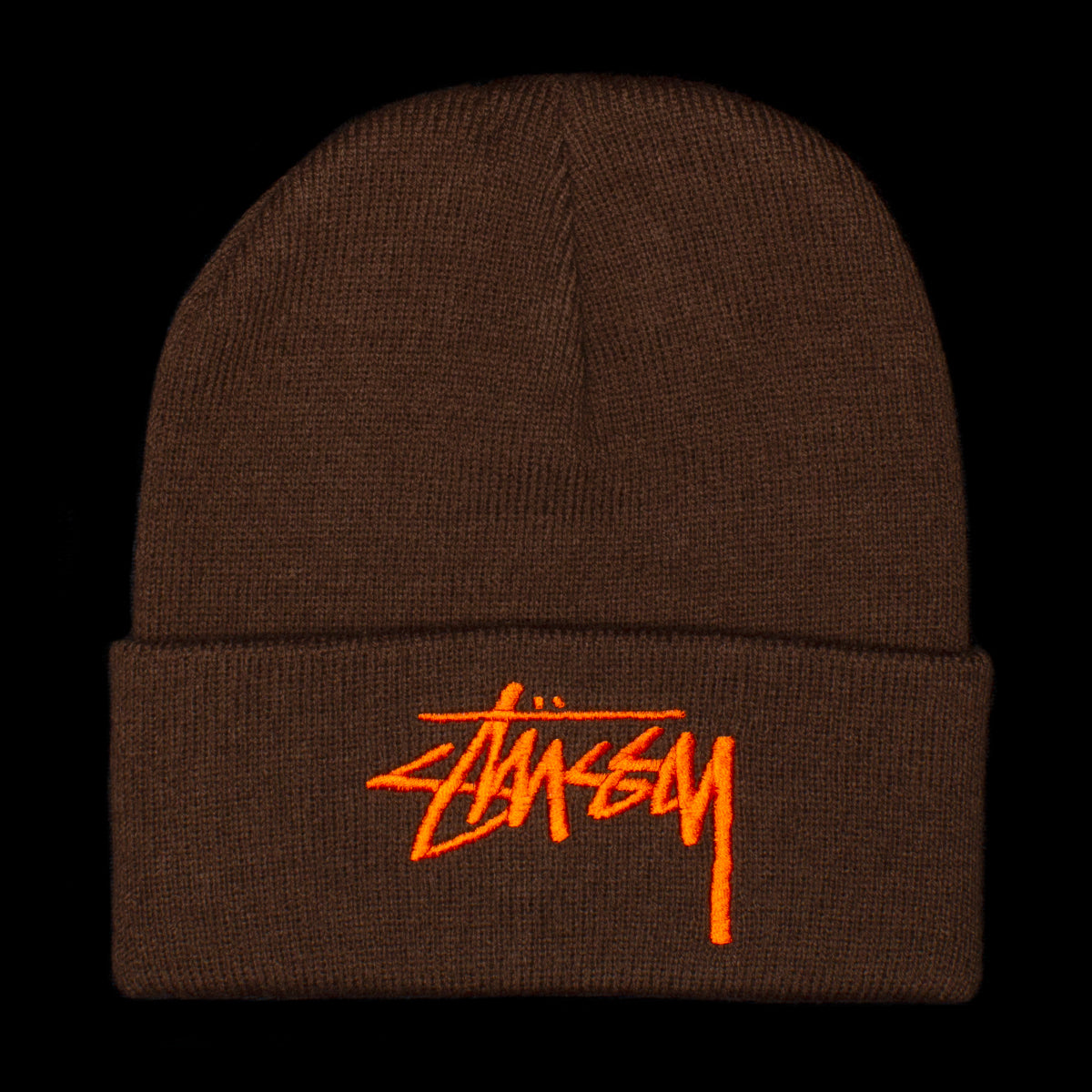 Stussy Big Stock Cuff Beanie : Brown