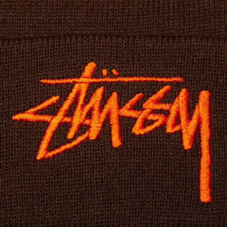 Stussy Big Stock Cuff Beanie : Brown