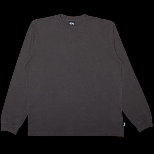 Stussy Pigment Dyed L/S Crew : Black