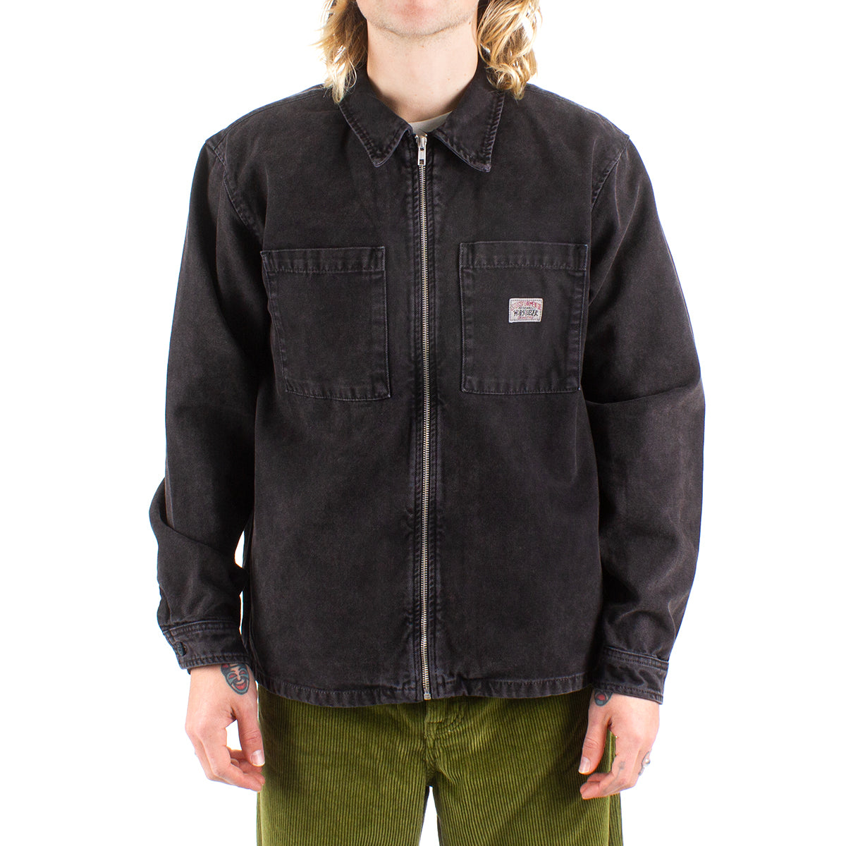 Washed Canvas Zip Shirt