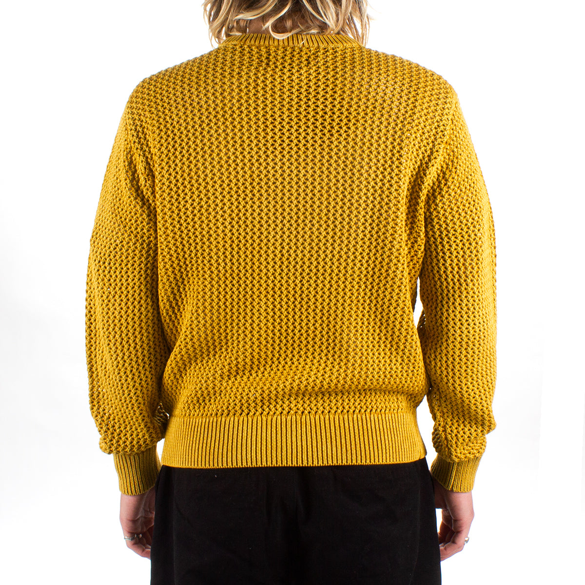 Stussy Pigment Dyed Loose Gauge Sweater : Gold