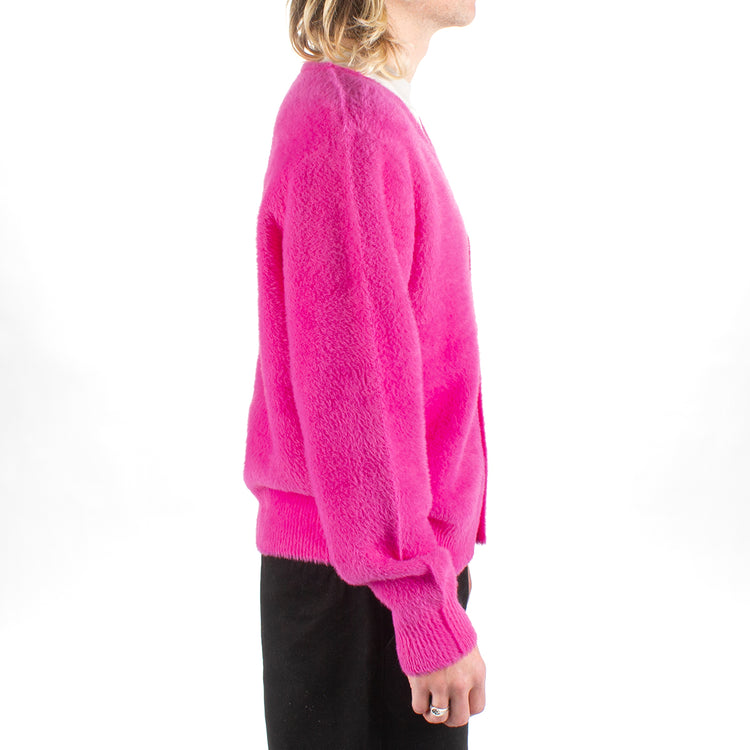 Stussy Shaggy Cardigan : Fuschia