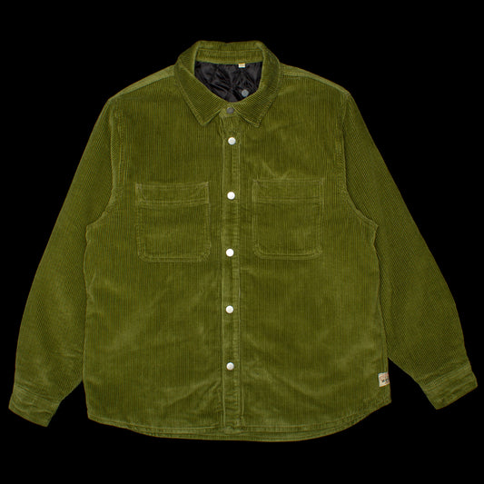 Stussy Cord Quilted Overshirt : Olive