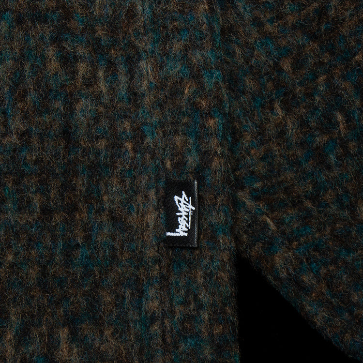 Stussy Speckled Wool CPO Shirt : Black