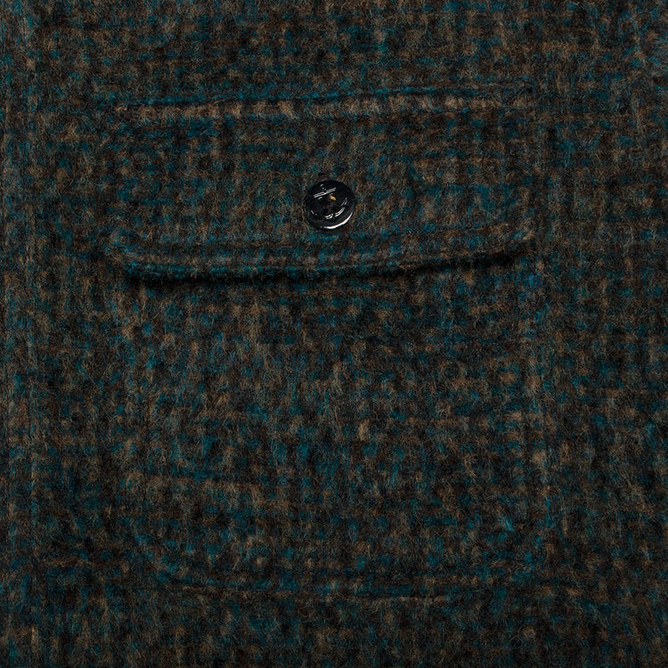 Stussy Speckled Wool CPO Shirt : Black