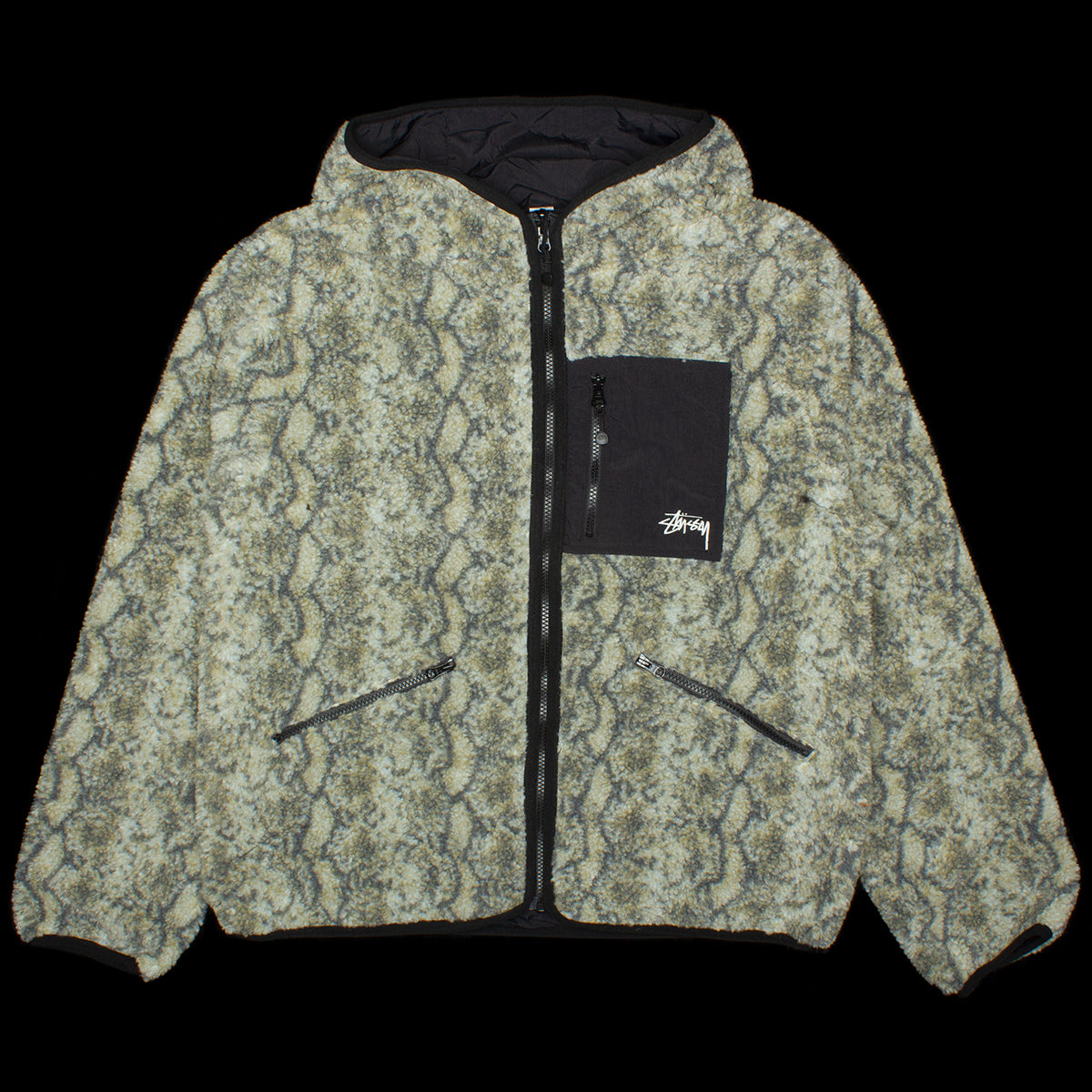 Stussy Snake Jacquard Sherpa Jacket