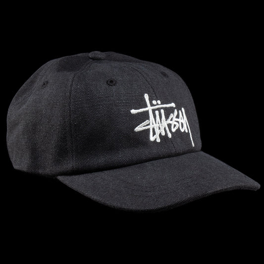 Stussy Canvas Big Basic Low Pro Hat : Black