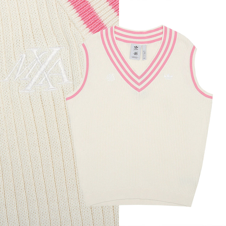 Adidas x Maxallure Sweater Vest - Chalk White / Bliss Pink