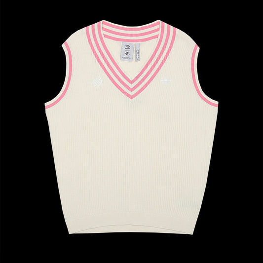 Adidas x Maxallure Sweater Vest - Chalk White / Bliss Pink