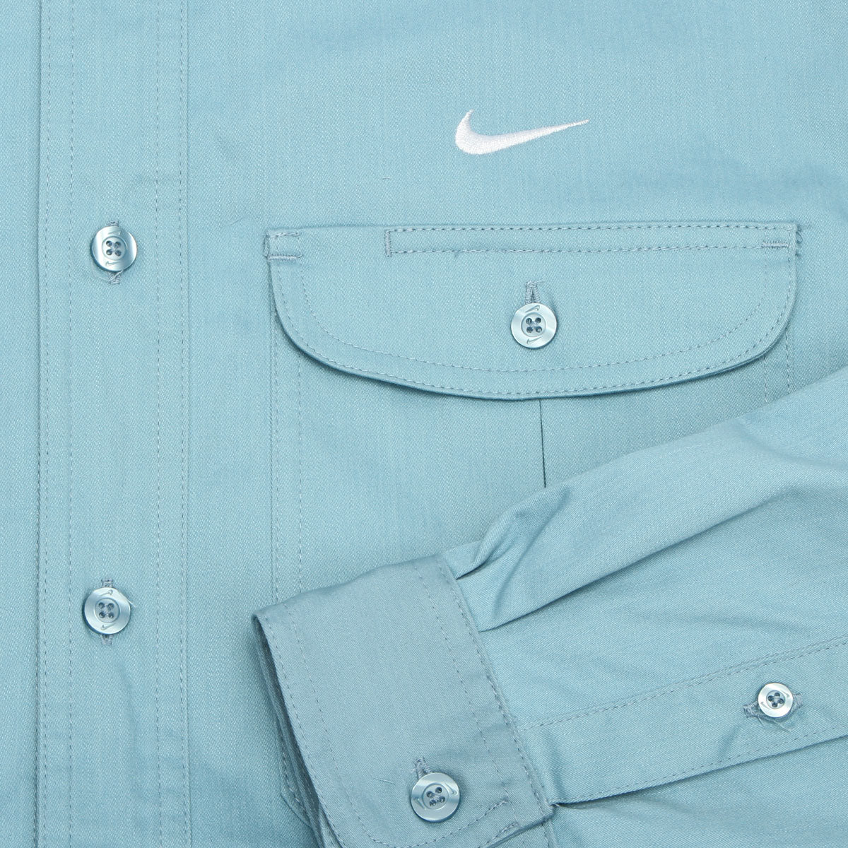 Nike SB Tanglin Woven Button Down Shirt - Worn Blue