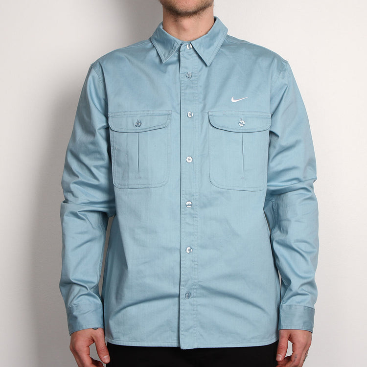 Nike SB Tanglin Woven Button Down Shirt - Worn Blue