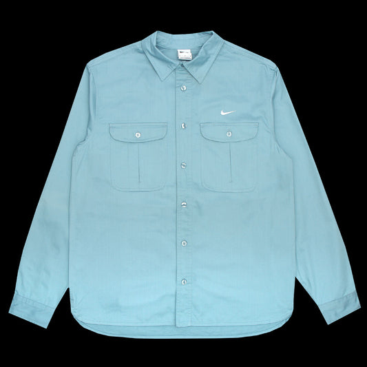 Nike SB Tanglin Woven Button Down Shirt - Worn Blue