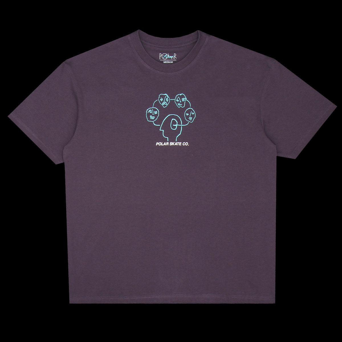 Polar Head Space T-Shirt - Dark Violet