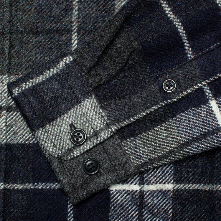 Filson Northwest Wool Shirt : Navy Blue Heather Plaid