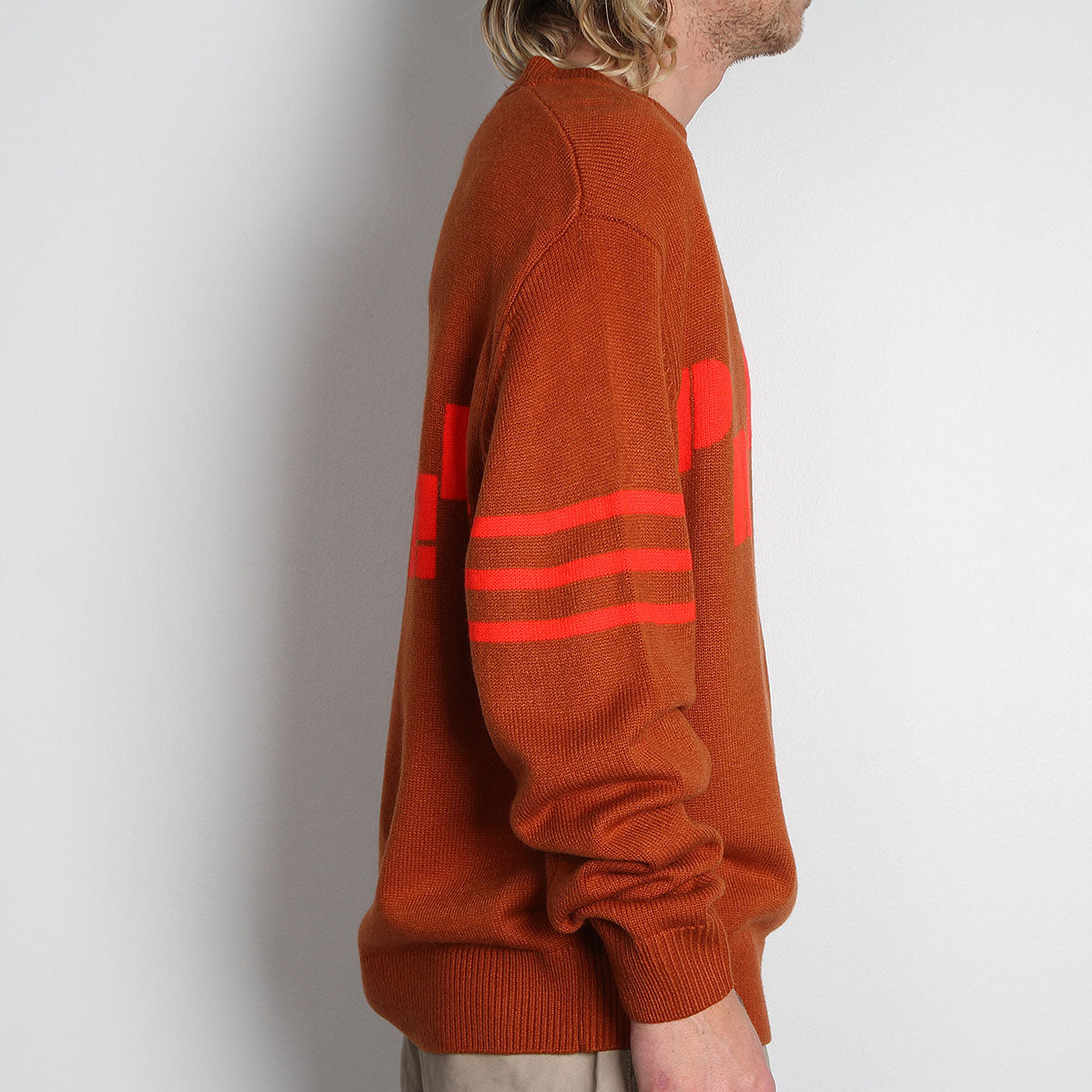 Premier Deco Knit Sweater : Brown / Orange