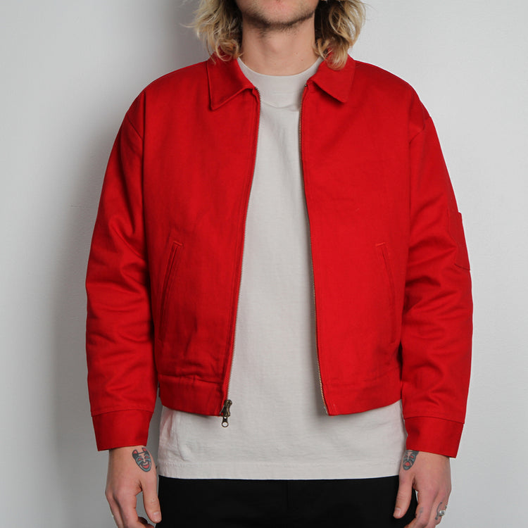 Glue Spit Zip-Up Jacket - Red