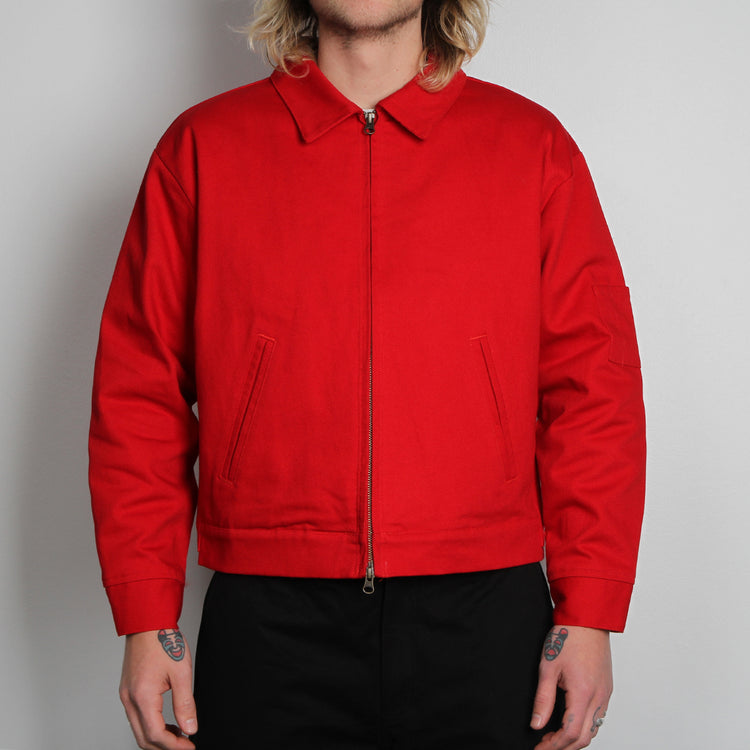 Glue Spit Zip-Up Jacket - Red