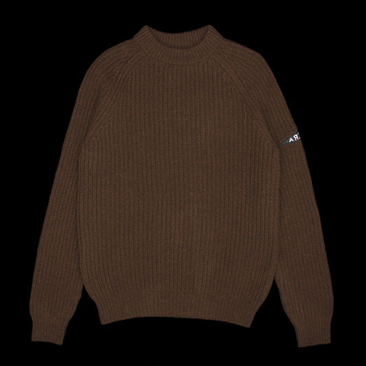 By Parra Mirrored Flag Logo Knitted Pullover : Chocolate