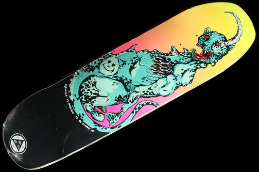Cheetah on Son of Moontrimmer Black/Surf Fade Deck - 8.25