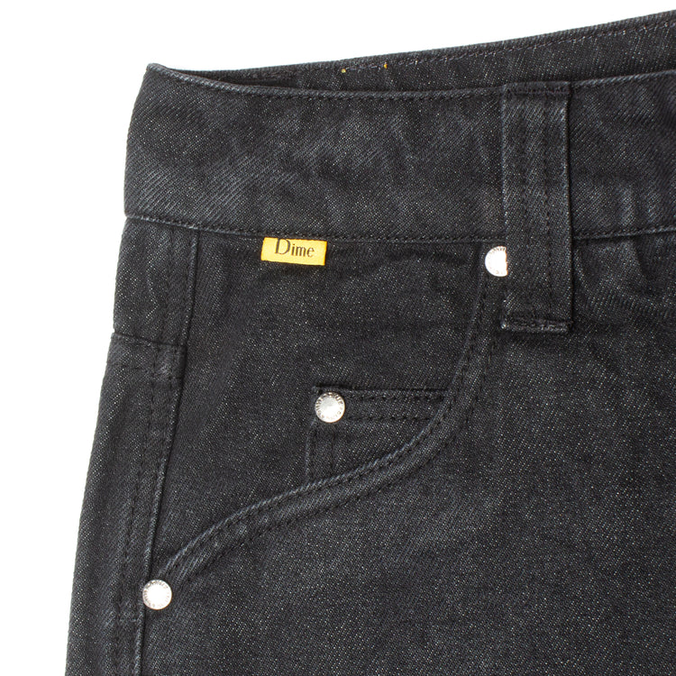 Dime Baggy Denim Pants - Washed Black