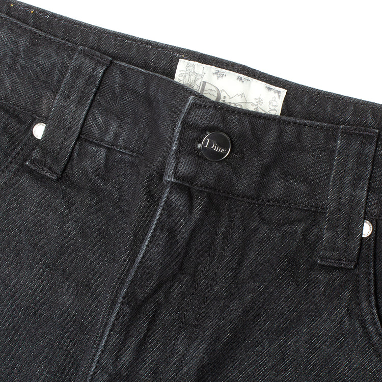 Dime Baggy Denim Pants - Washed Black