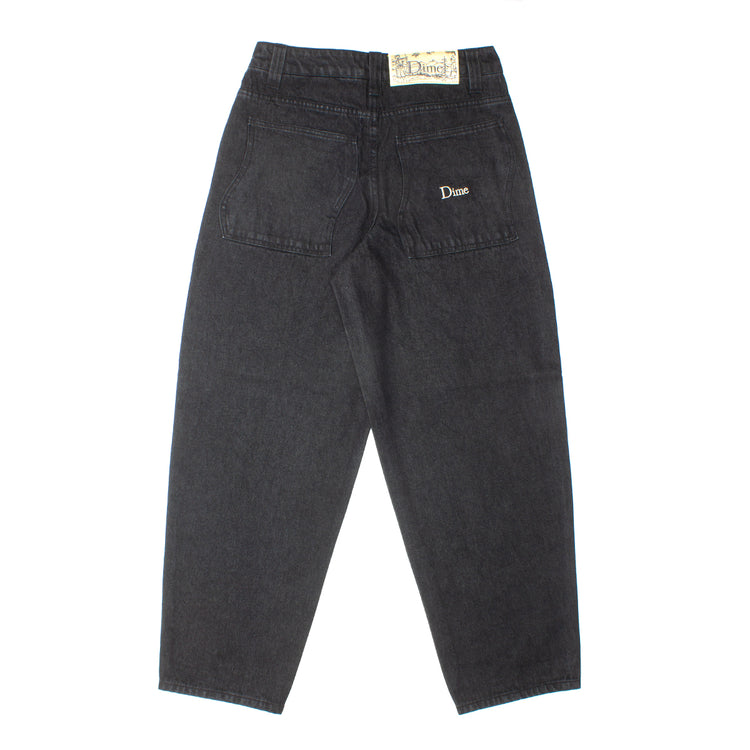 Dime Baggy Denim Pants - Washed Black