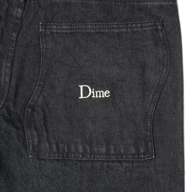 Dime Baggy Denim Pants - Washed Black