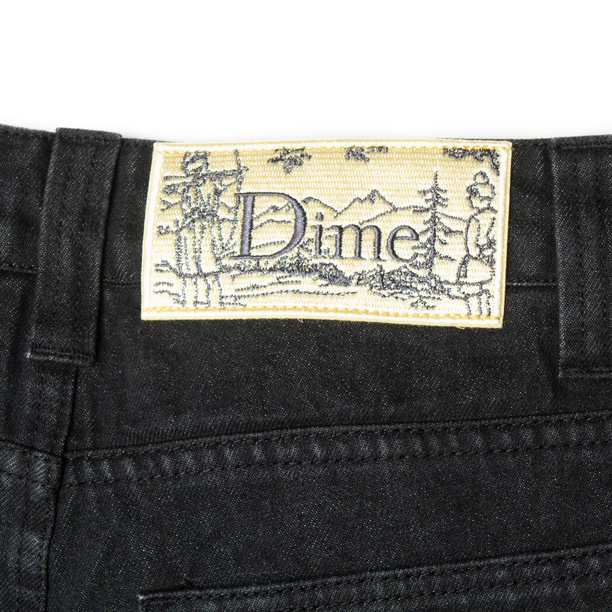 Dime Baggy Denim Pants - Washed Black