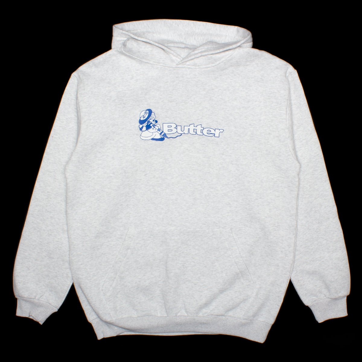 Butter Goods Crayon Logo Pullover Hood : Grey