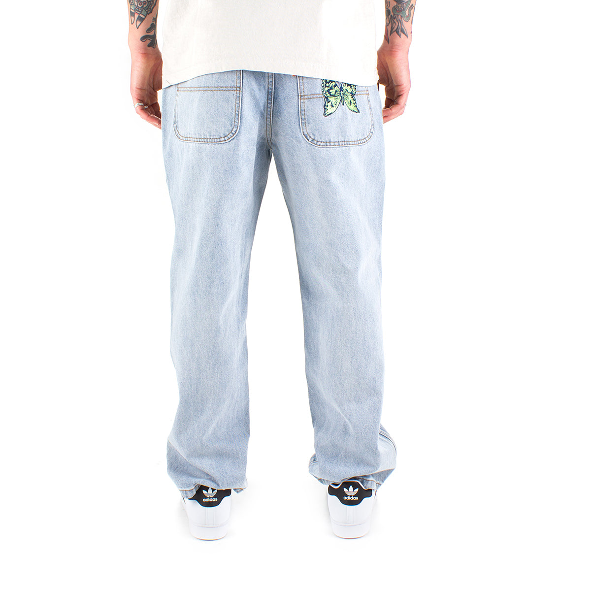 Butter Goods Butterfly Denim Jeans : Light Blue