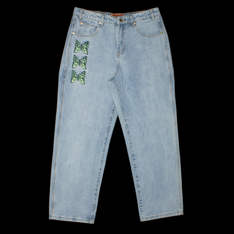 Butter Goods Butterfly Denim Jeans : Light Blue